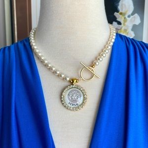 Custom necklace with Versace custom made pendant.